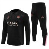 Paris Saint-Germain Sweat de Treino zíper 2024-25 Preta